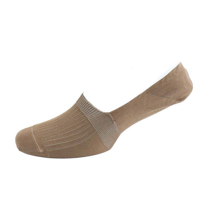 Women's Rib Mercerised Cotton Invisible Socks