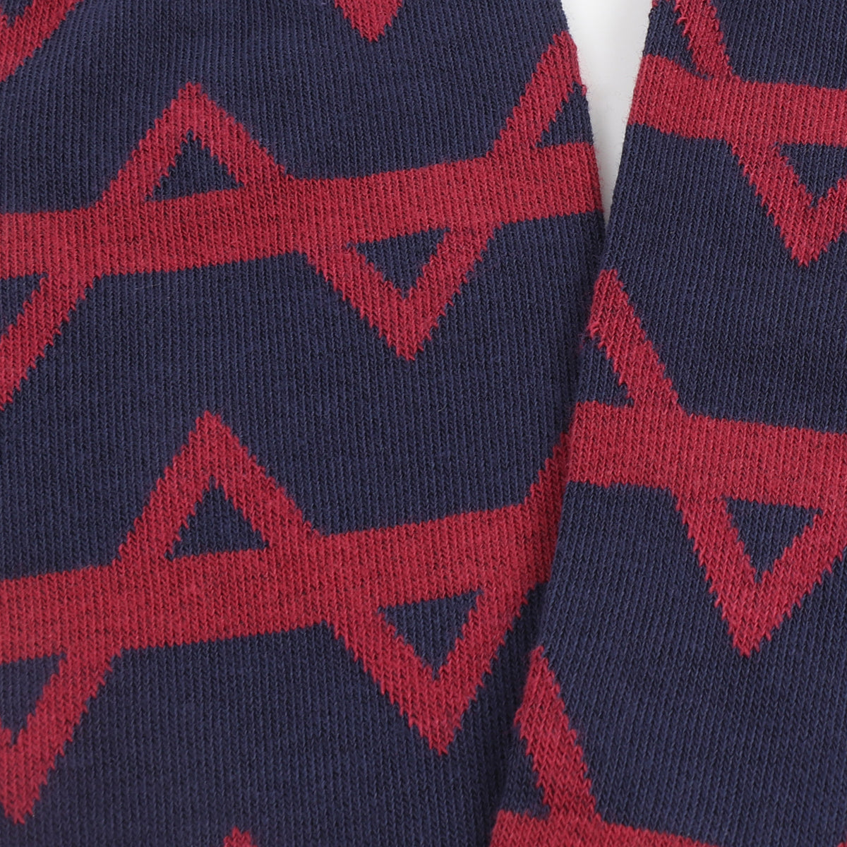close up of patterned socks