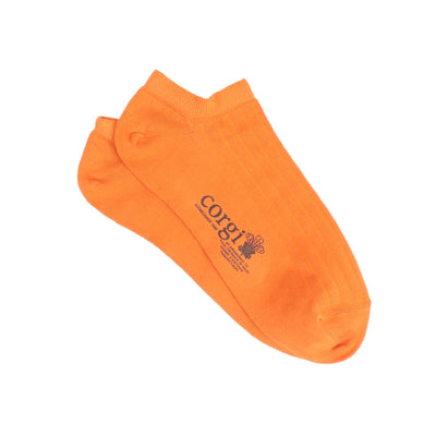 mens orange socks - cotton trainer socks