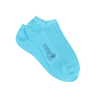 mens Turquoise socks - cotton trainer socks