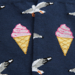 Men's Ice Cream & Seagulls Cotton Socks