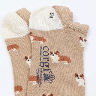 Women's Corgi Dog Cotton Trainer Socks