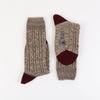 Men's Handmade Cable Cashmere & Cotton Socks