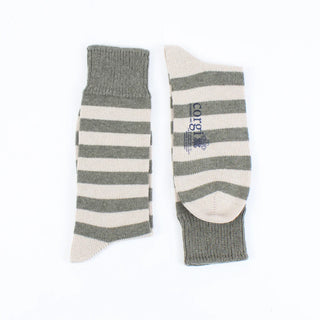 Men's Striped Cashmere & Cotton Socks