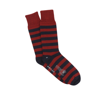Men's Luxury 2 Striped Cashmere & Cotton Socks