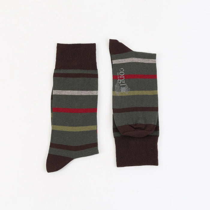 Men's Striped Cashmere Blend Socks