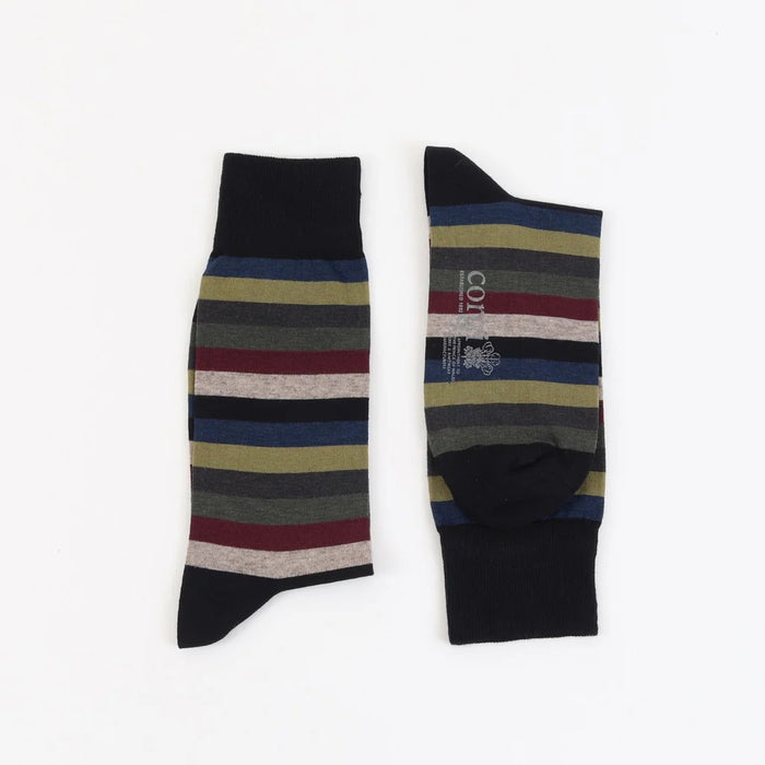 Men's Striped Cashmere Blend Socks