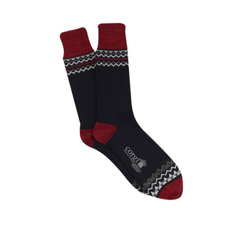 Men's Fair Isle Wool & Cotton Sock