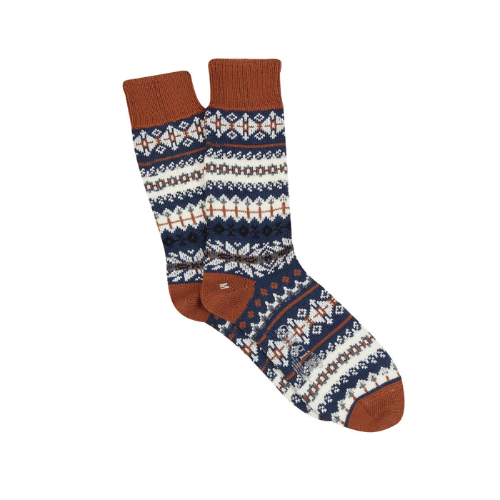 Men's Fair Isle Wool & Cotton Sock