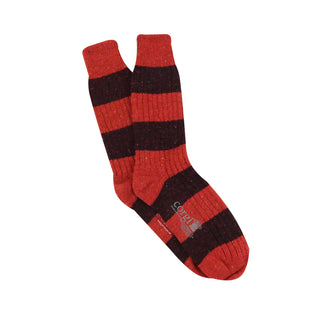 Men's Rugby Stripe Donegal Wool Socks