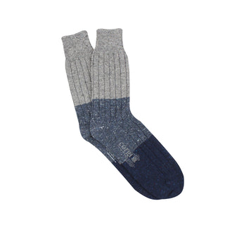 Men's Colour Block Donegal Wool Socks