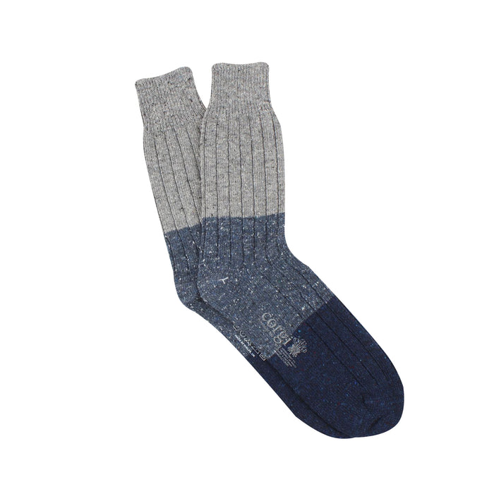 Men's Colour Block Donegal Wool Socks