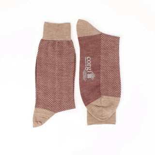 Men's Formal Herringbone Merino Wool Socks