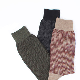 Men's Formal Herringbone Merino Wool Socks