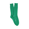 green pure cotton boots socks laid flat on a white background