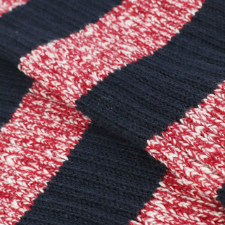 Men's Rugby Stripe With Contrast Heel & Toe Pure Cotton Socks