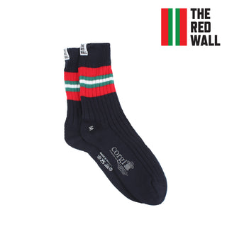 Red Wall Striped Pure Cotton Quarter Socks