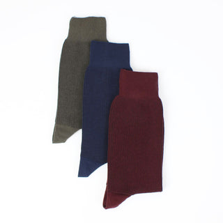 Men's Formal Shadow Rib Cotton Socks