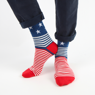 Men's American Flag Cotton Socks