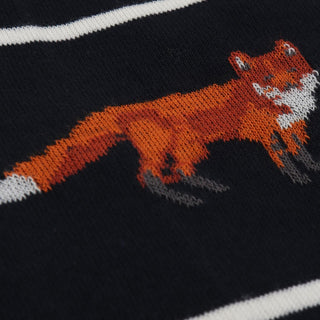 Men's Fox and Stripe Cotton Socks