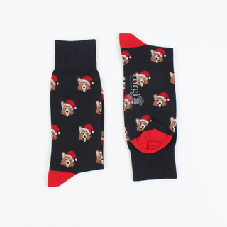 Men's Christmas Corgi Dog Cotton Socks
