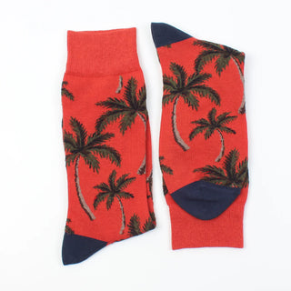 Men's Palm Tree Cotton Socks