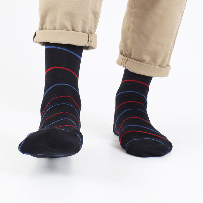 Men's Thin Stripe Cotton Socks