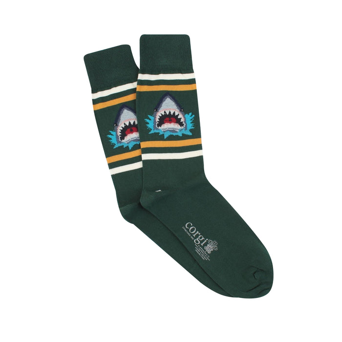 Men's Shark Cotton Socks hunter green