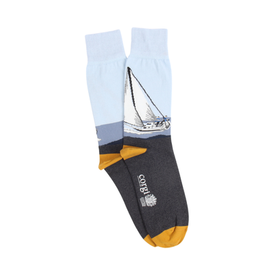 Men's Sail Boat Cotton Socks