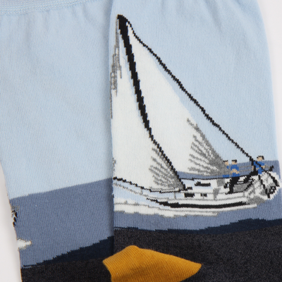 Men's Sail Boat Cotton Socks
