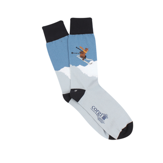 Men's Skiing Bear Cotton Socks