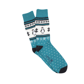 Men's Penguin Fair Isle Cotton Socks