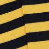 Close-up of yellow and black striped fabric