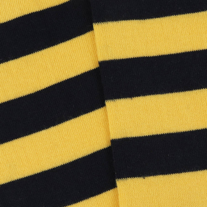 Close-up of yellow and black striped fabric