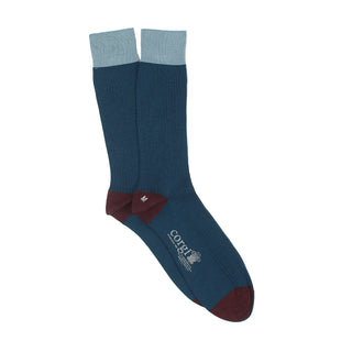 Men's Mercerised Cotton Colour Pop Socks Blue