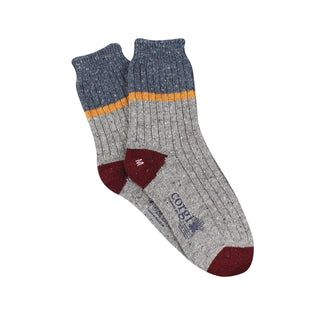 Women's Colour Block Donegal Wool Socks