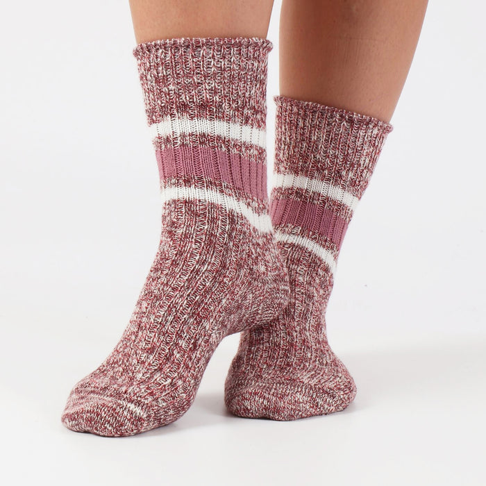 Women's Marl Sport Stripe Pure Cotton Socks