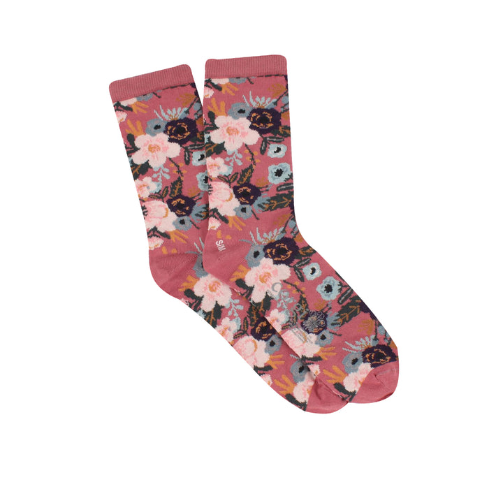 Women's Floral Cotton Socks
