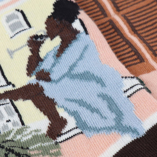 Women's Lady in Window Cotton Socks