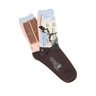 Women's Lady in Window Cotton Socks