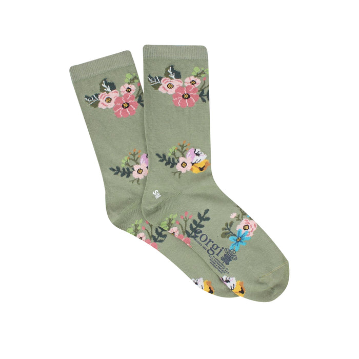 Women's Multi Floral Cotton Socks