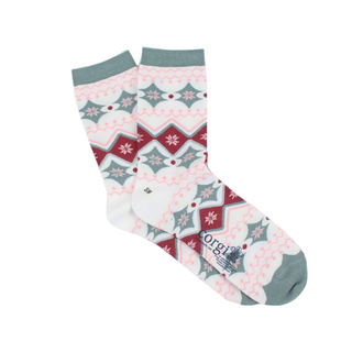 Women's Christmas Fair Isle Cotton Socks