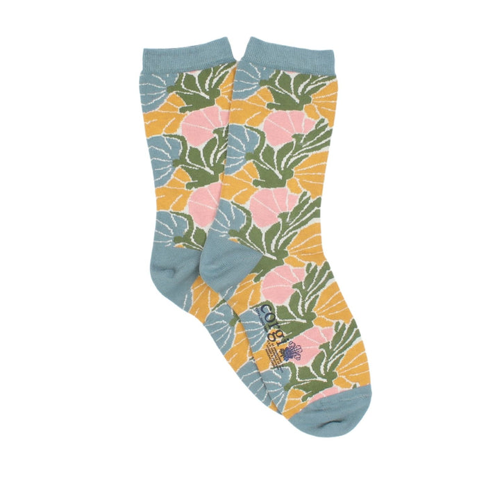 Women's Abstract Floral Cotton Socks