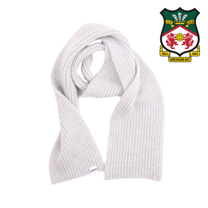 White scarf with a club crest on a white background