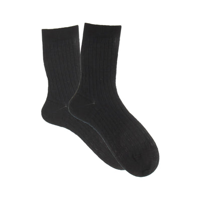 Women's Cabled Mercerised Cotton Socks