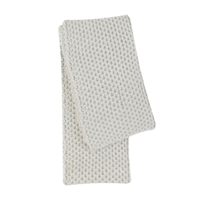 honeycomb textured scarf in stone