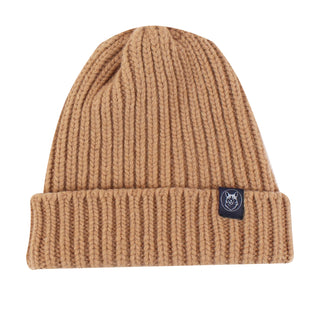 Rib Knit Cashmere Beanie