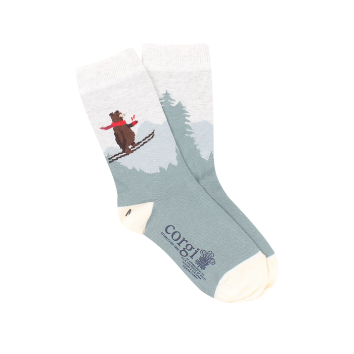 Children's Skiing Bear Cotton Socks