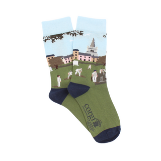 Kids Cricket Scene Cotton Socks