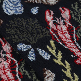 Men's Coastal Patterned Cotton Socks Close Up